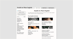 Desktop Screenshot of healthinplainenglish.com