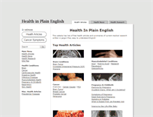 Tablet Screenshot of healthinplainenglish.com